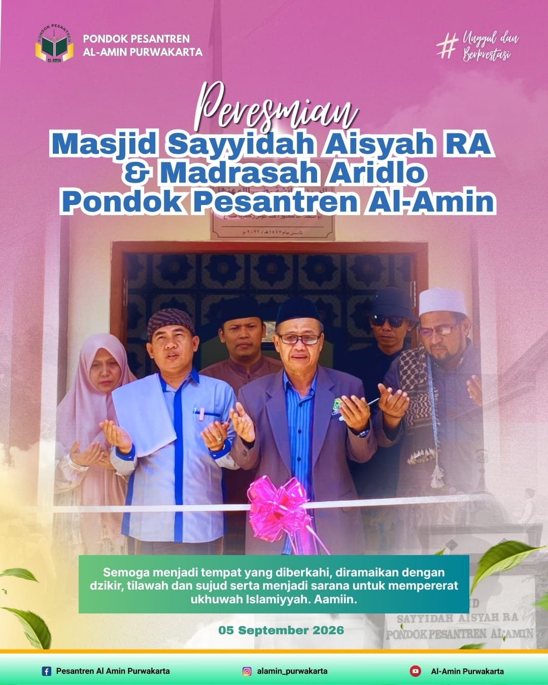 2 Fasilitas Baru Resmi Digunakan untuk Santri, Al-Amin Perkuat Sarana Ibadah dan Pendidikan